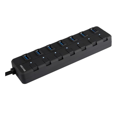 Portable 5gbps Super-speed Usb 3.0 7-port Hub W  Ac Power Adapter – Modcom