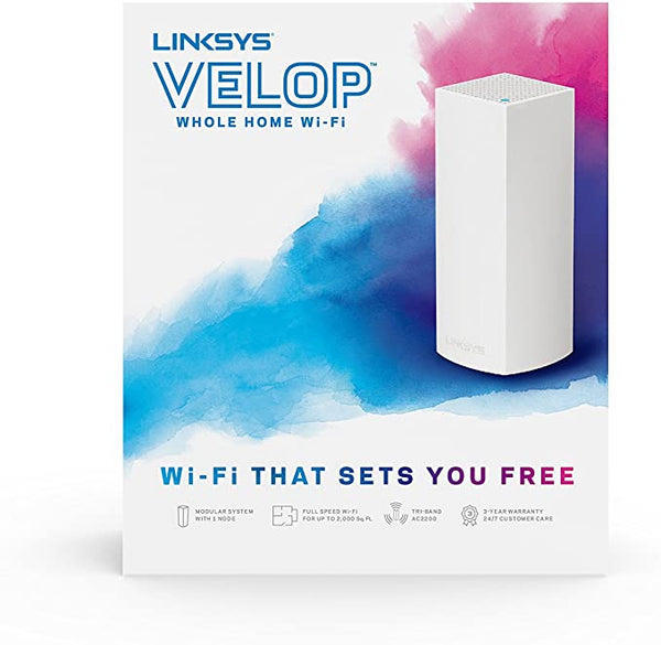 Linksys Velop Tri-Band AC2200 Whole Home WiFi Mesh System, WHW0301