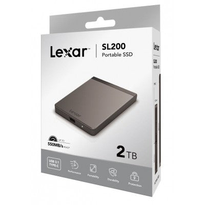 Lexar 2TB SL200 Portable USB 3.1 Type-C External SSD, New – Modcom