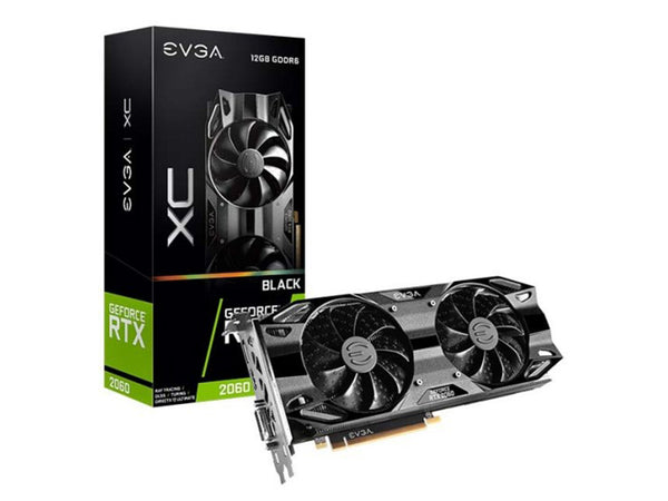 EVGA GeForce RTX 2060 12GB XC BLACK GAMING, 12G-P4-2261-KR, 12GB GDDR6,  Dual Fans, Metal Backplate